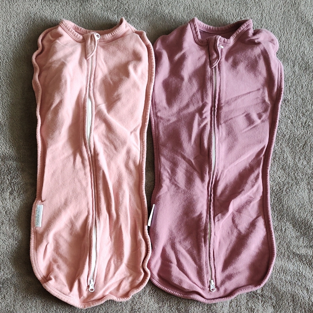 2-Pack Baby Sleeping Swaddles - Pink & Mauve